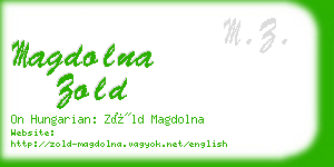 magdolna zold business card